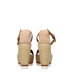 See By Chloé Beige Leather Wedges Sandals SE-8547288776969-EU41/US11