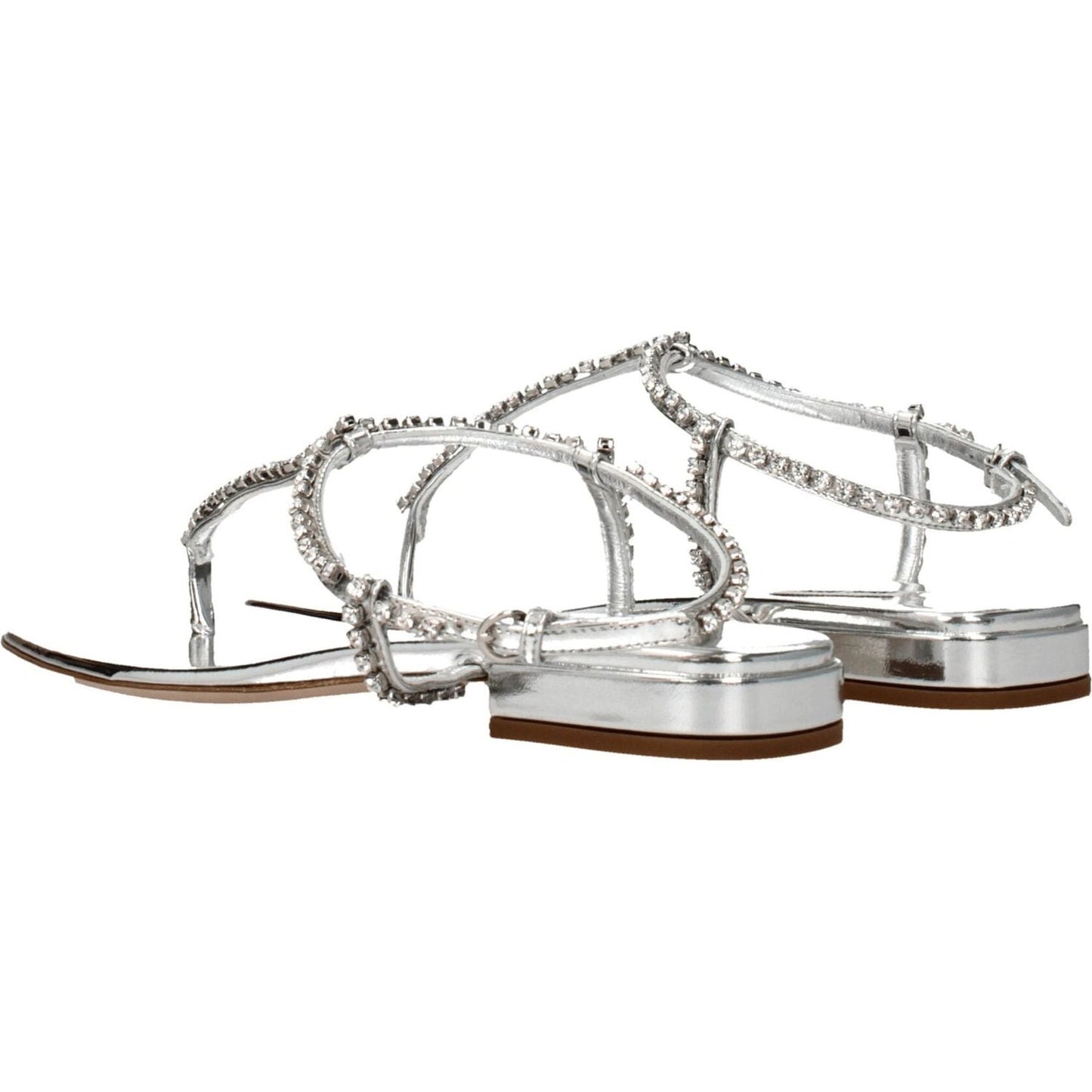 Miu Miu Gray Leather Flip-Flop Sandals MI-8547312730377-EU36/US6