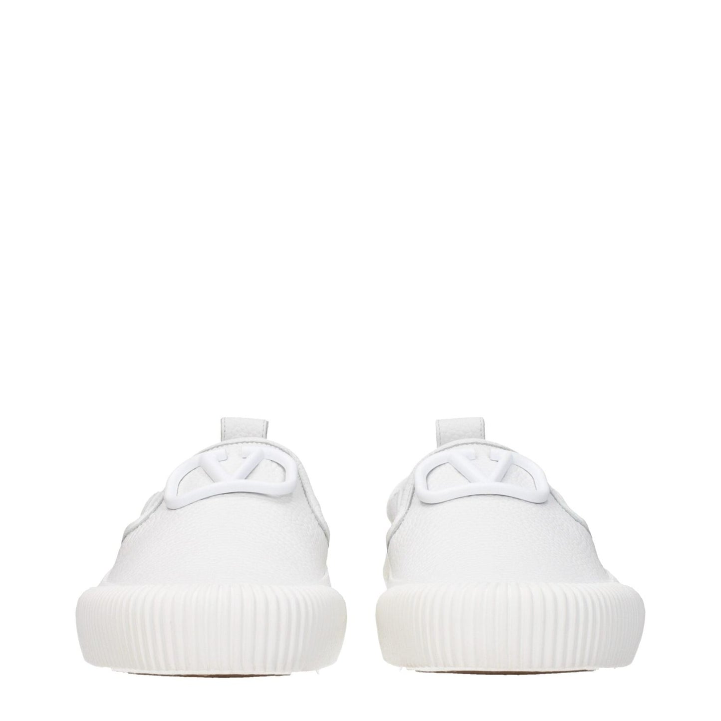 Valentino Garavani White Leather Slip-On Loafers VA-9291022401801-EU39.5/US6.5