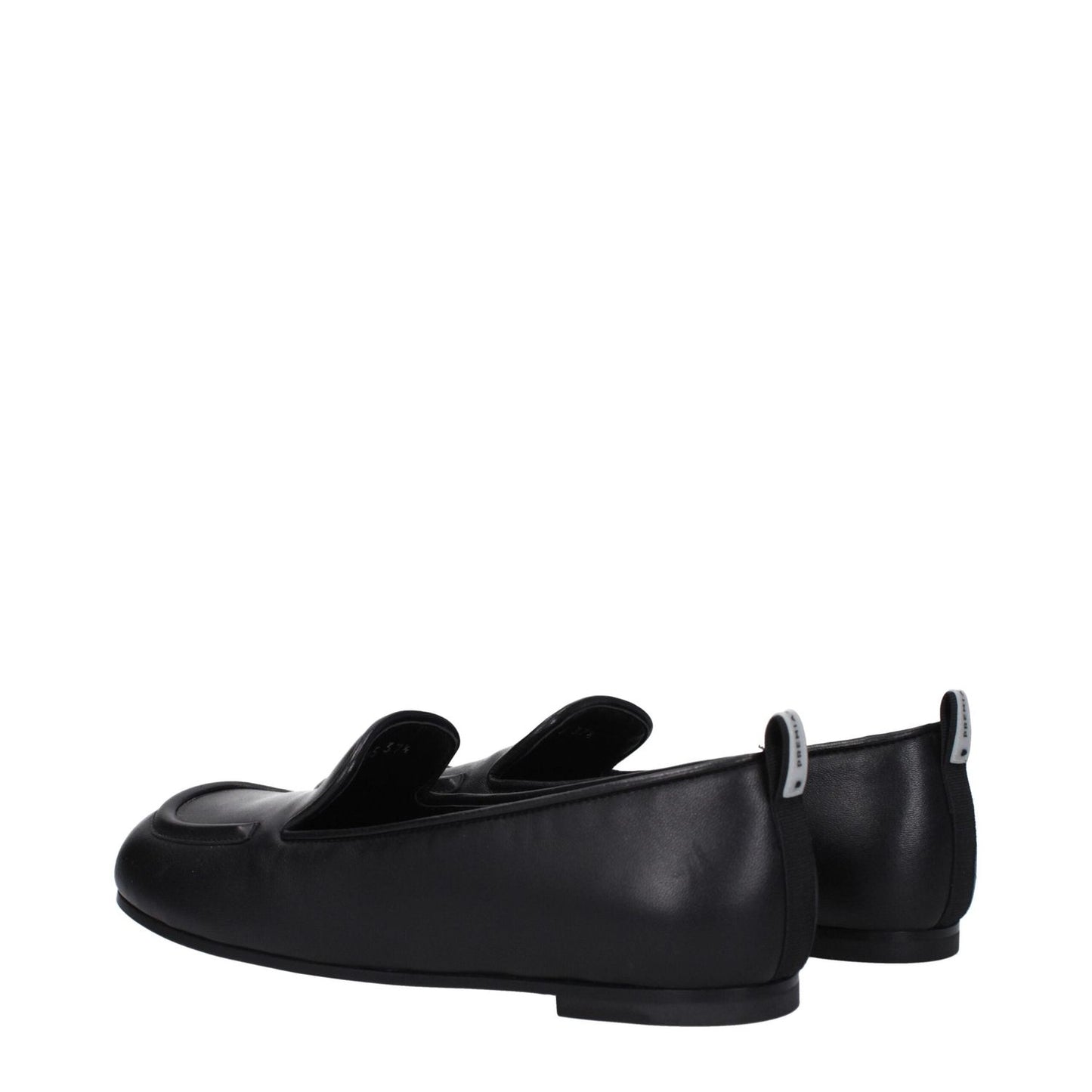 Premiata Black Leather Slip-On Loafers PR-9312432750857-EU37.5/US7.5