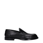 Dolce & Gabbana Black Leather Slip-On Loafers DO-9489299931401-EU40/US7
