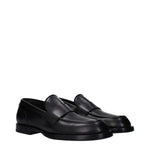 Dolce & Gabbana Black Leather Slip-On Loafers DO-9489299931401-EU40/US7
