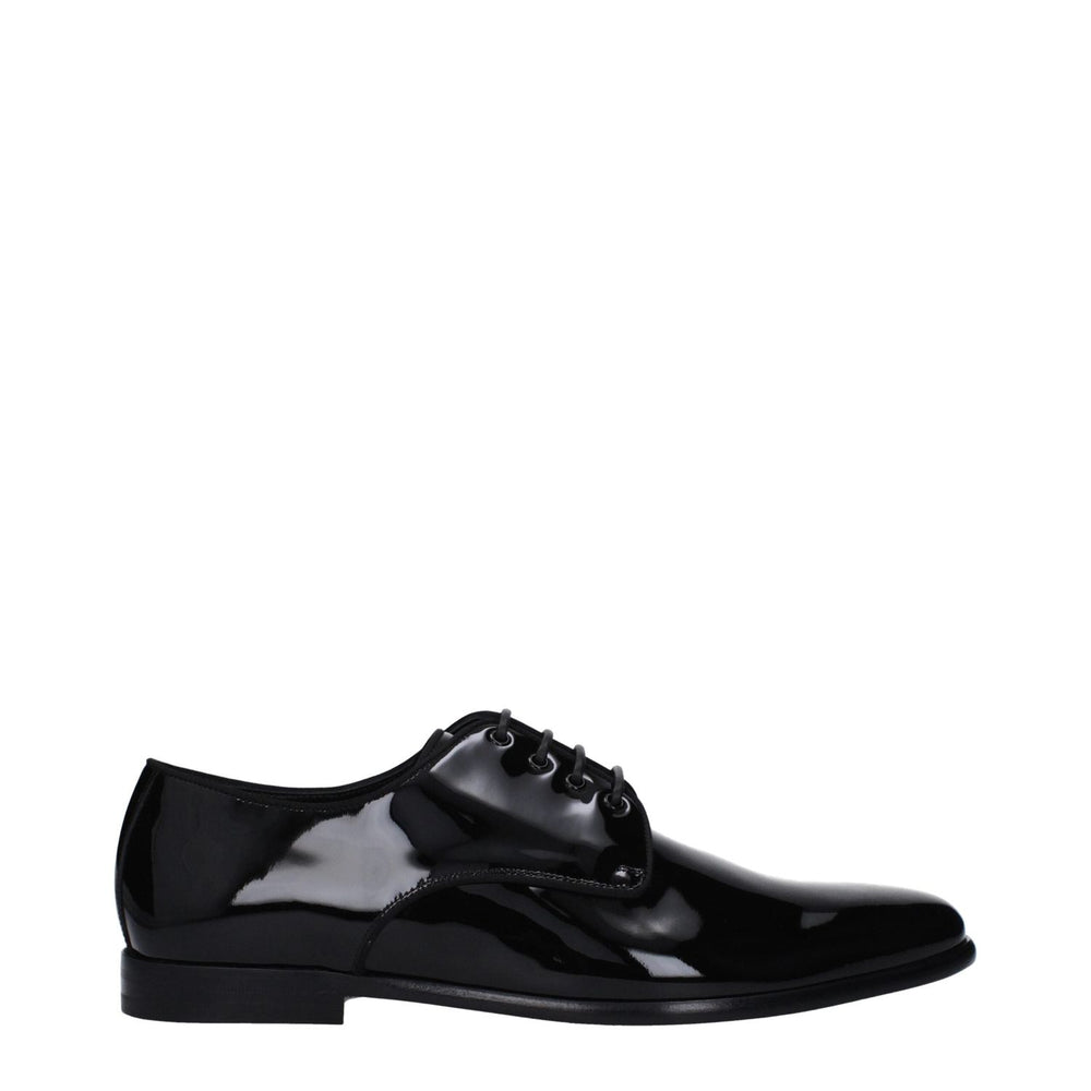 Dolce & Gabbana Black Leather Oxfords And Derbies DO-9489336795401-EU41.5/US8.5