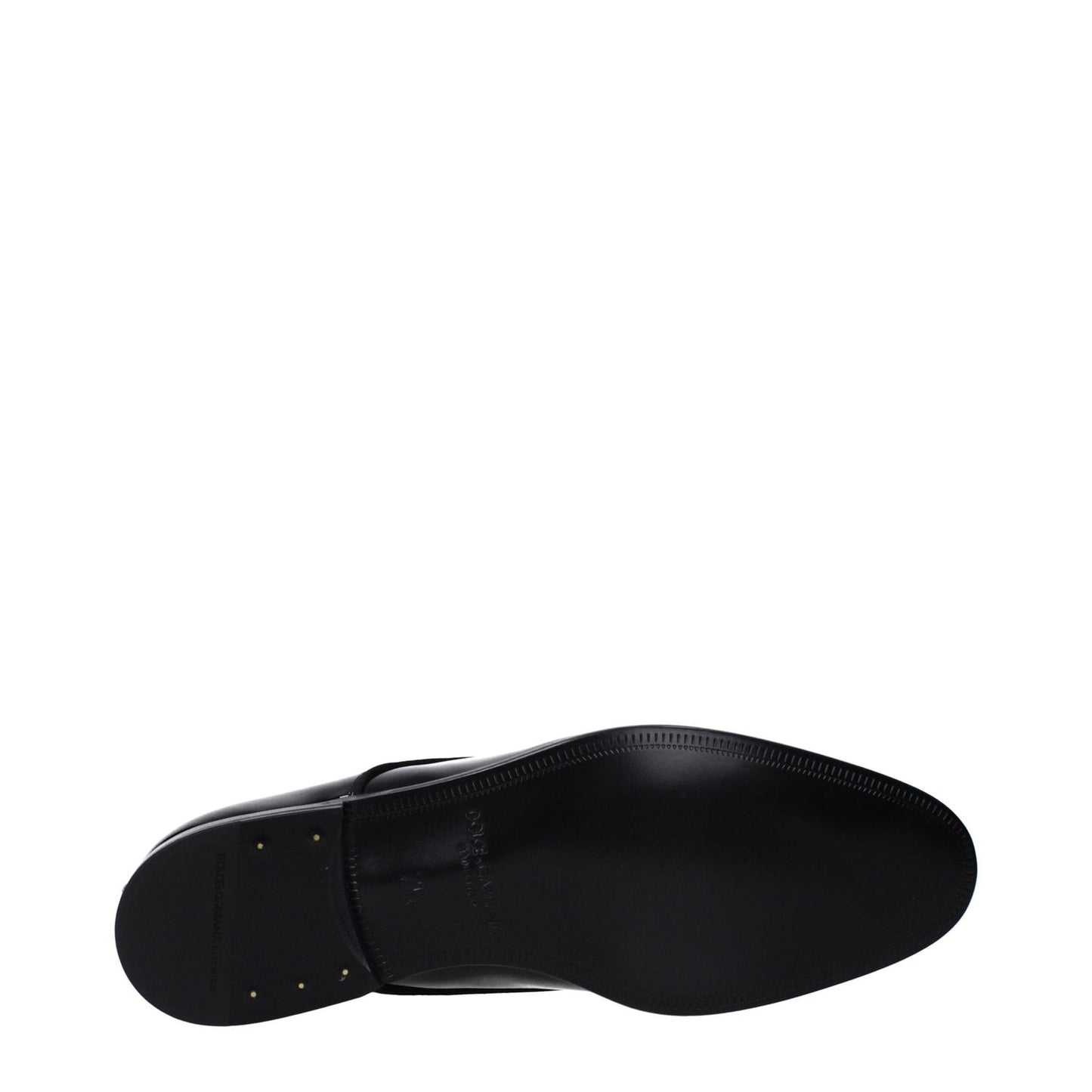 Dolce & Gabbana Black Leather Oxfords And Derbies DO-9489336795401-EU41.5/US8.5