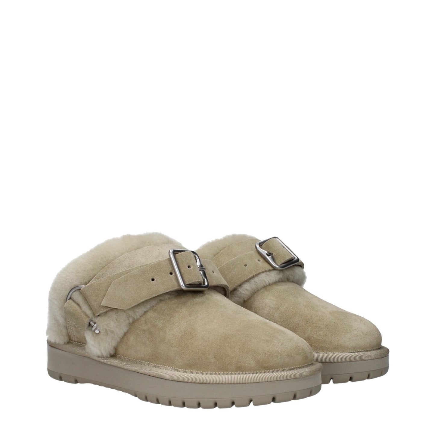 Burberry Green Leather Slippers Sandals BU-9492752564489-EU36/US6