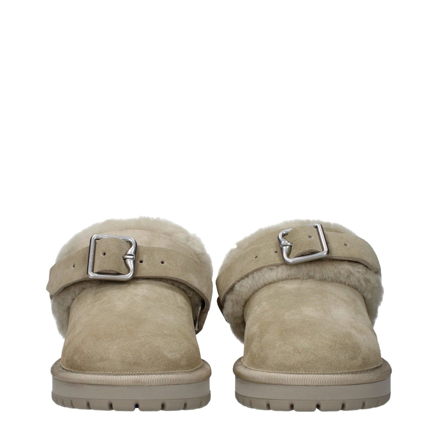Burberry Green Leather Slippers Sandals BU-9492752564489-EU36/US6