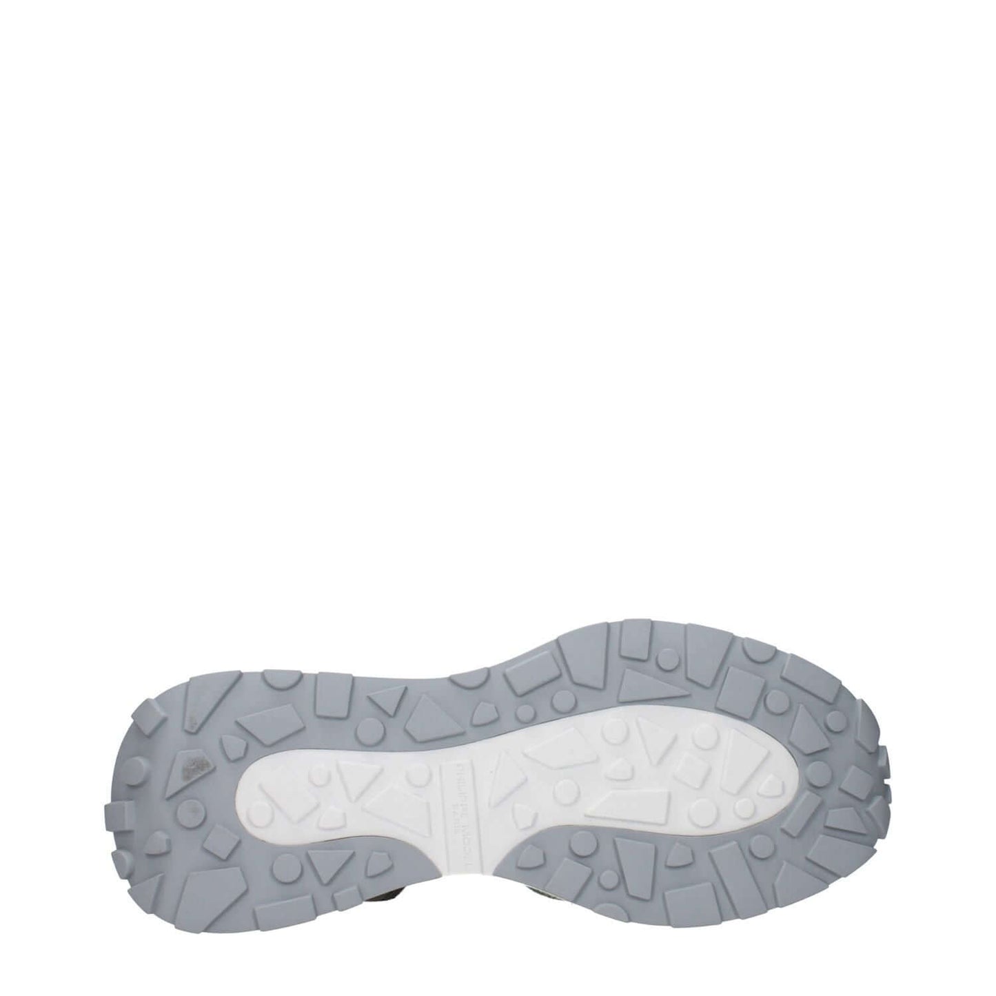 Bottom view of Philippe Model White Fabric Athletic Sneakers with textured sole design and vintage effect.