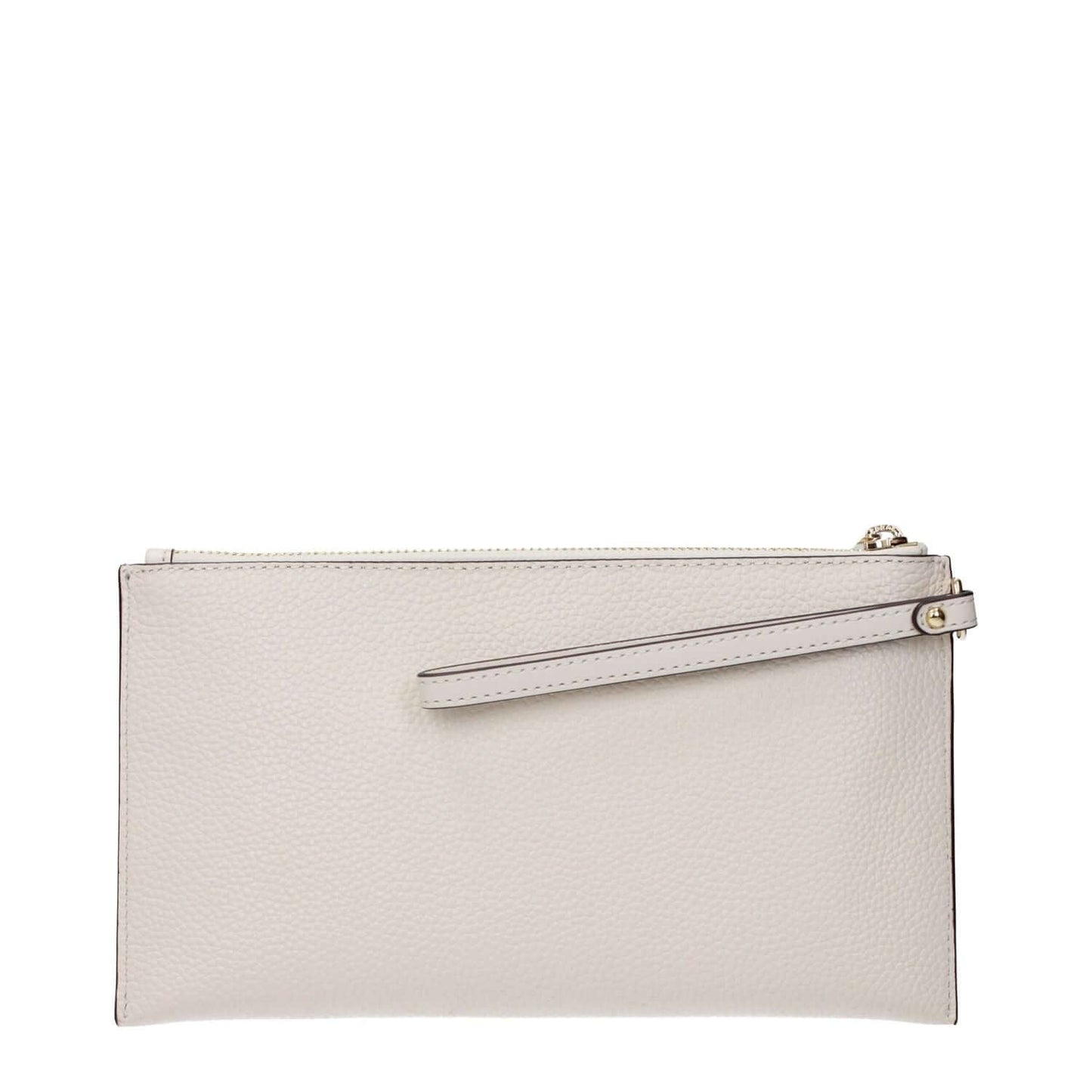 Michael Kors Beige Leather Clutch Bag with logo detail, MPN 35S4GTVW3LLTCREAM, code F83408. Elegant accessory for any occasion.