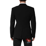 Dolce & Gabbana Black SICILIA Double Breasted Coat Blazer JKT41562-50