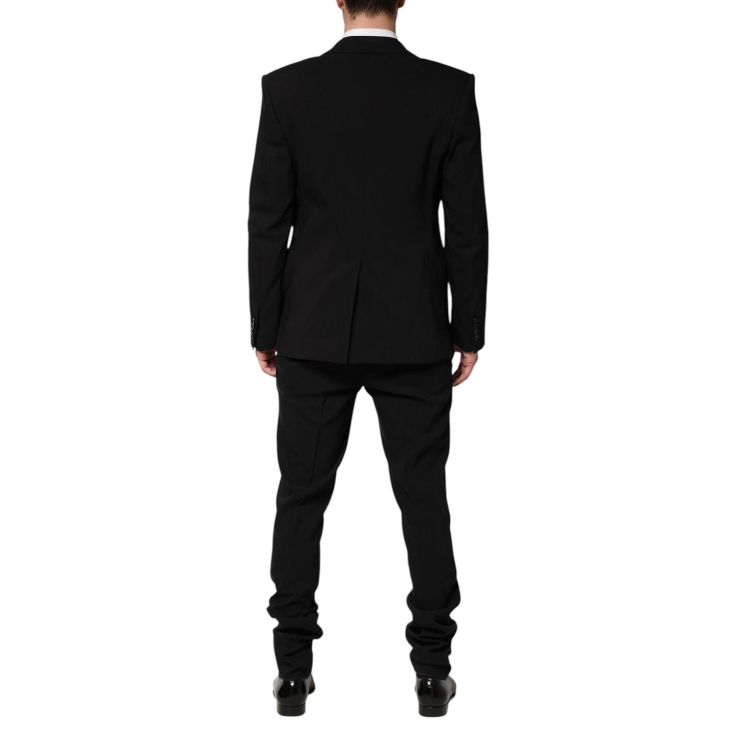 Dolce & Gabbana Black Cotton Single Breasted 2 Piece Suit KOS2362-52