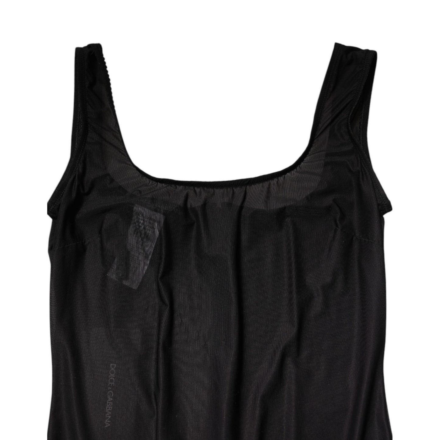 Dolce & Gabbana Black Nylon Sleeveless Round Neck Tank Top TSH90637-40