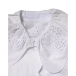 Dolce & Gabbana White Ruffled Lace Embellished Blouse Top TSH90648-42
