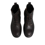 Dolce & Gabbana Dark Brown Leather Lace Up Mid Calf Boots Shoes MV5865-45