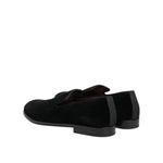 Dolce & Gabbana Black Velvet Loafers Formal Men Dress Shoes MV7632-39