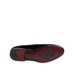 Dolce & Gabbana Black Velvet Loafers Formal Men Dress Shoes MV7672-42