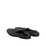 Dolce & Gabbana Black Leather Slip On Men Flat Loafers Shoes MV7601-39