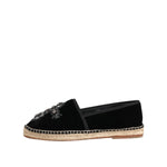 Dolce & Gabbana Black Cross Crystal Slip On Espadrille Shoes MV7774-39
