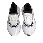 Dolce & Gabbana White Black Logo Plaque Daymaster Men Sneakers Shoes MV7595-42