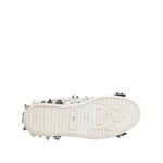 Dolce & Gabbana Black White Studded Low Top Sneakers Shoes MV7600-41