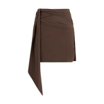 Prada Crepe de chine Mini Skirt PR-P142WSOOO12L0F0HK4-IT40 | M