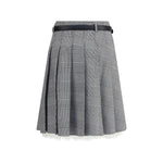 Self-Portrait Prince of Wales print Miniskirt SE-PF25104MSKBWBLACKANDWH-6