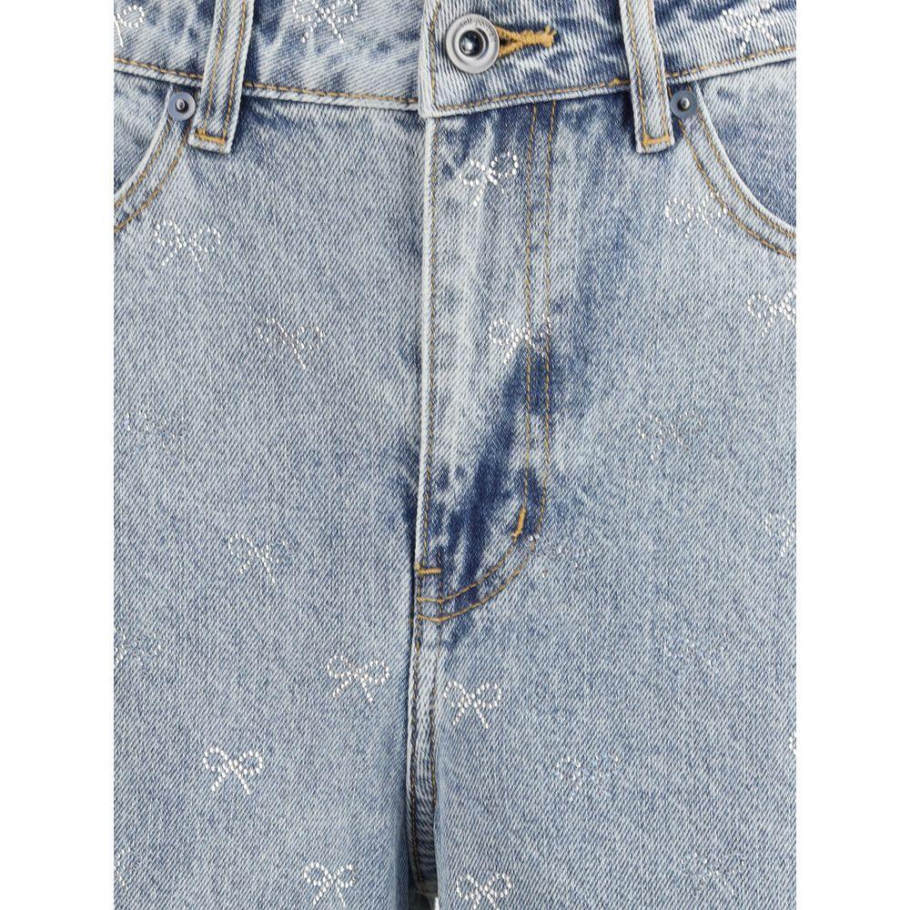 Self-Portrait Bow Diamond Jeans SE-PF25832PBLBLUE-28