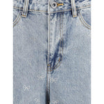 Self-Portrait Bow Diamond Jeans SE-PF25832PBLBLUE-28