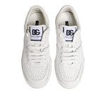 Dolce & Gabbana White Miami Leather Low Top Sneakers Shoes MV7717-40