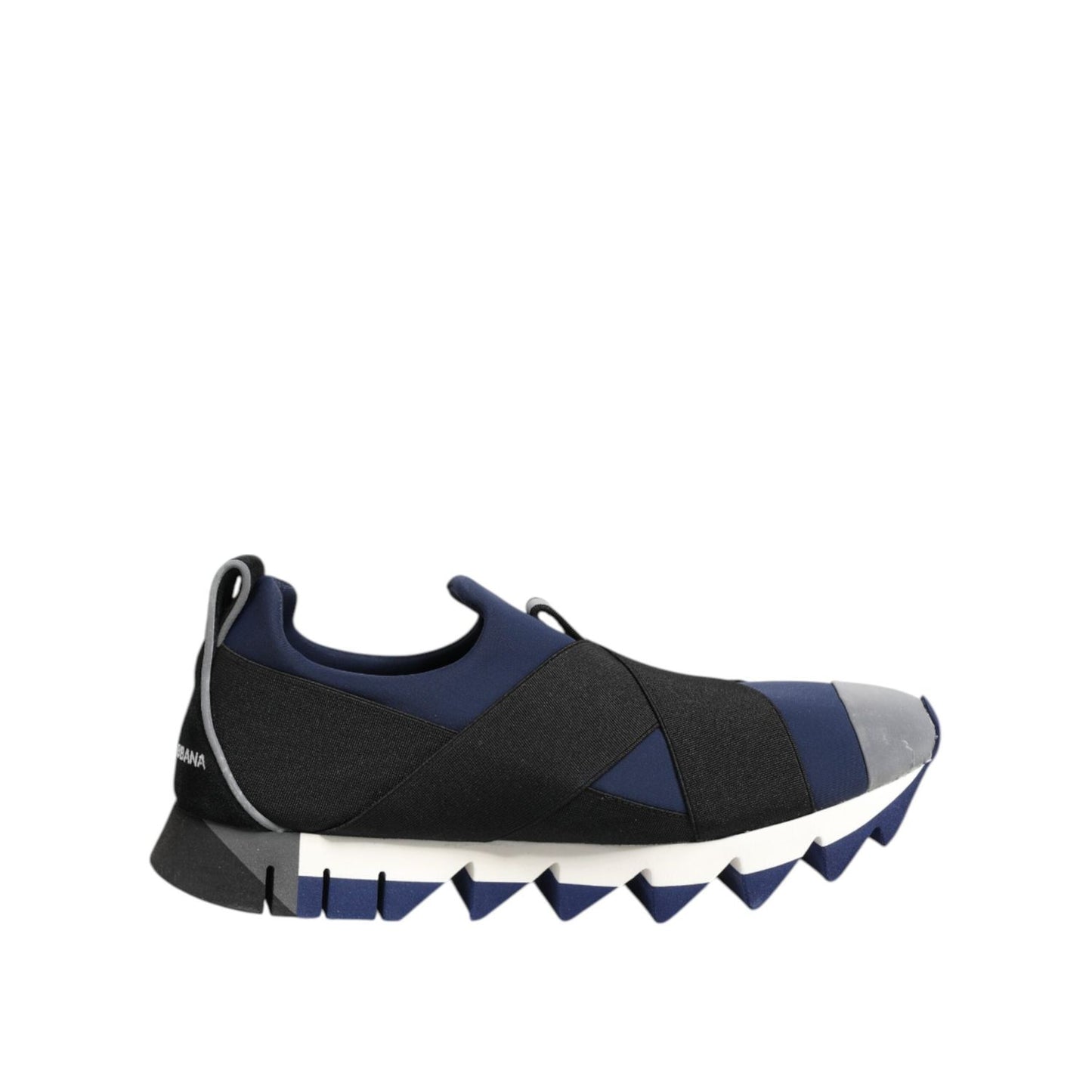 Dolce & Gabbana Blue Black Slip On Low Top Men Sneakers Shoes MV7729-39