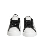 Dolce & Gabbana White Black Crown Low Top Men Sneakers Shoes MV7751-40.5