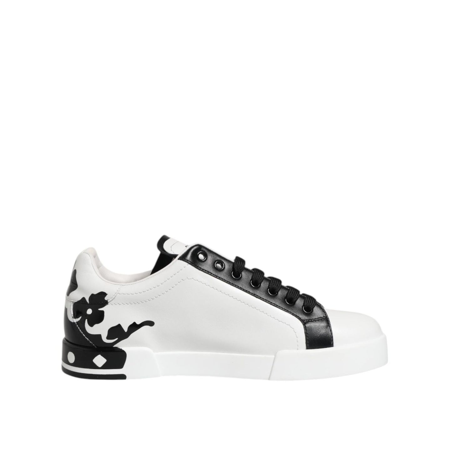 Dolce & Gabbana White Black Crown Low Top Men Sneakers Shoes MV7751-40.5