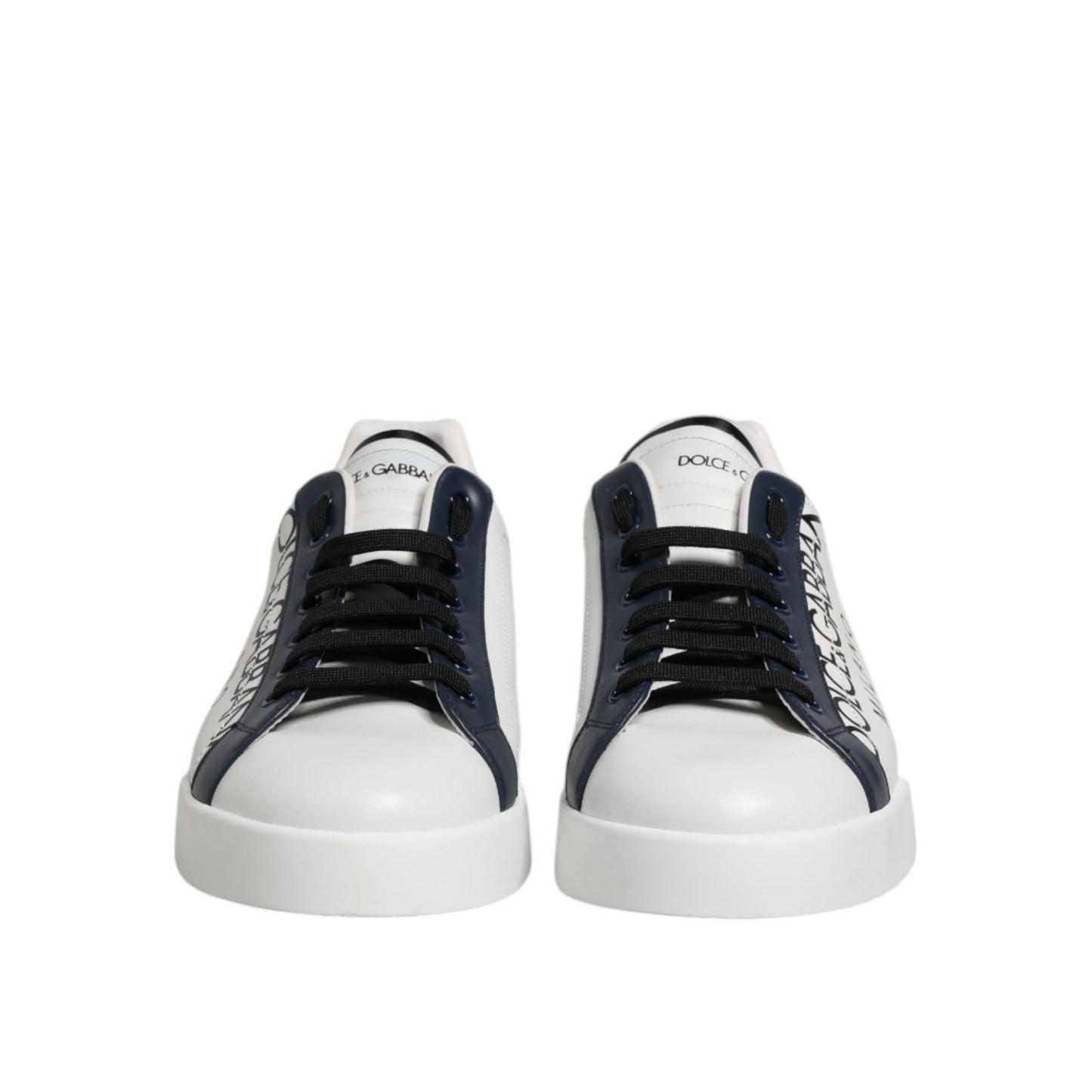 Dolce & Gabbana White Blue Crown Low Top Sneakers Shoes MV7753-43.5