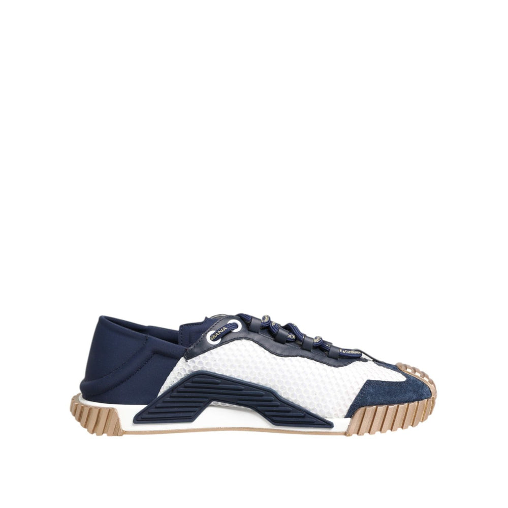 Dolce & Gabbana Blue White Low Top NS1 Men Sneakers Shoes MV7756-43.5