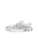 Dolce & Gabbana White Portofino Stud Embellished Men Sneakers Shoes MV7761-43