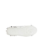 Dolce & Gabbana White Portofino Stud Embellished Men Sneakers Shoes MV7761-43