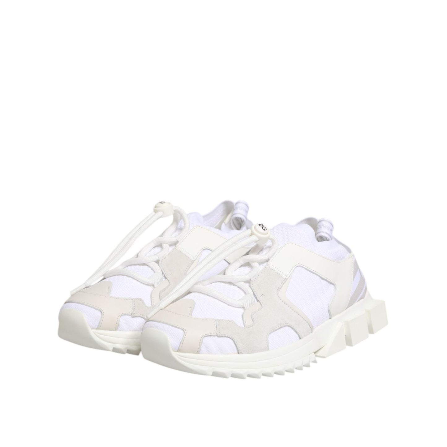 Dolce & Gabbana White Sorrento Low Top Lace Up Sneakers Shoes MV7775-42