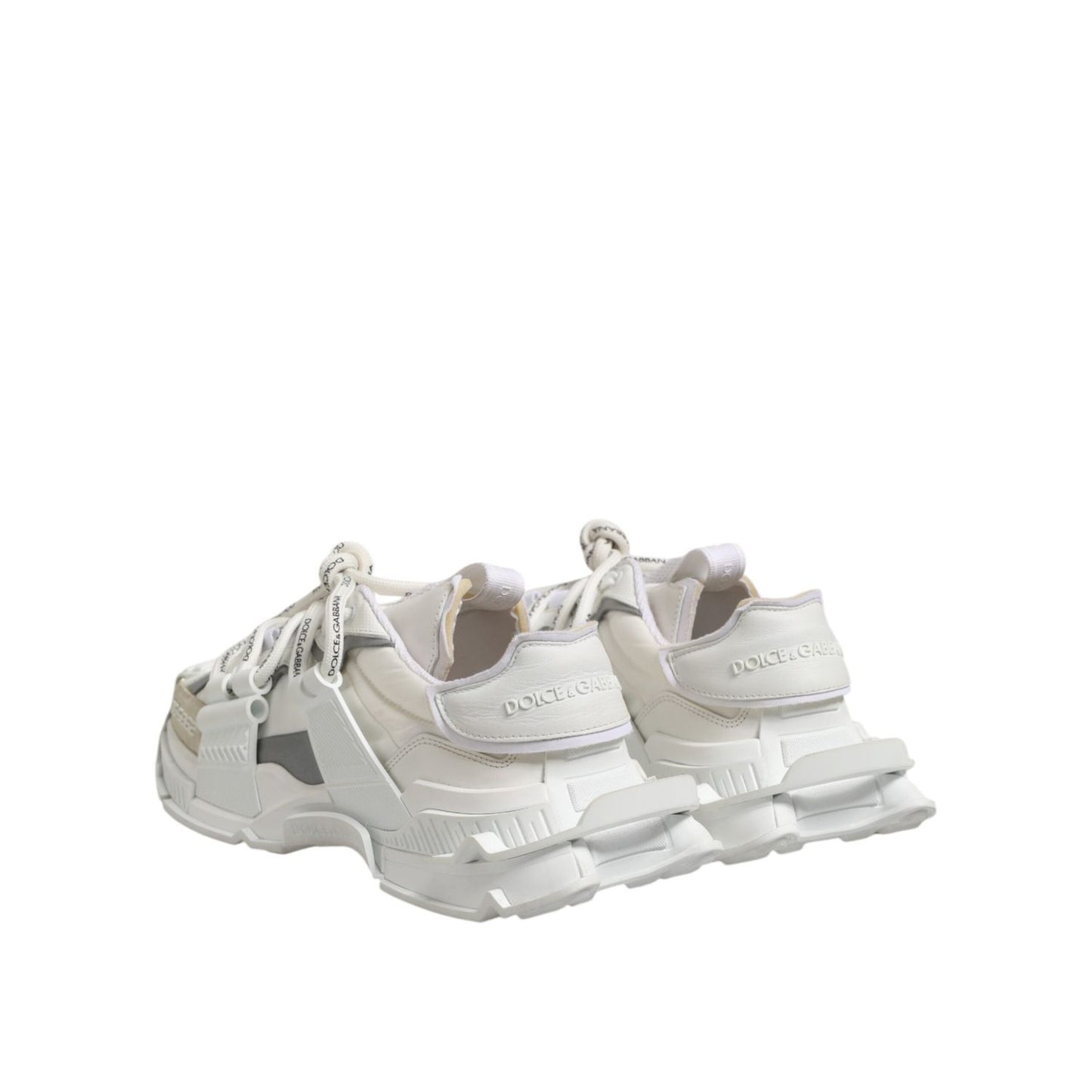 Dolce & Gabbana White Silver Low Top SPACE Men Sneakers Shoes MV7776-39