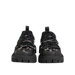 Dolce & Gabbana Black Low Top Lace Up Trekking Sneakers Shoes MV7787-39.5