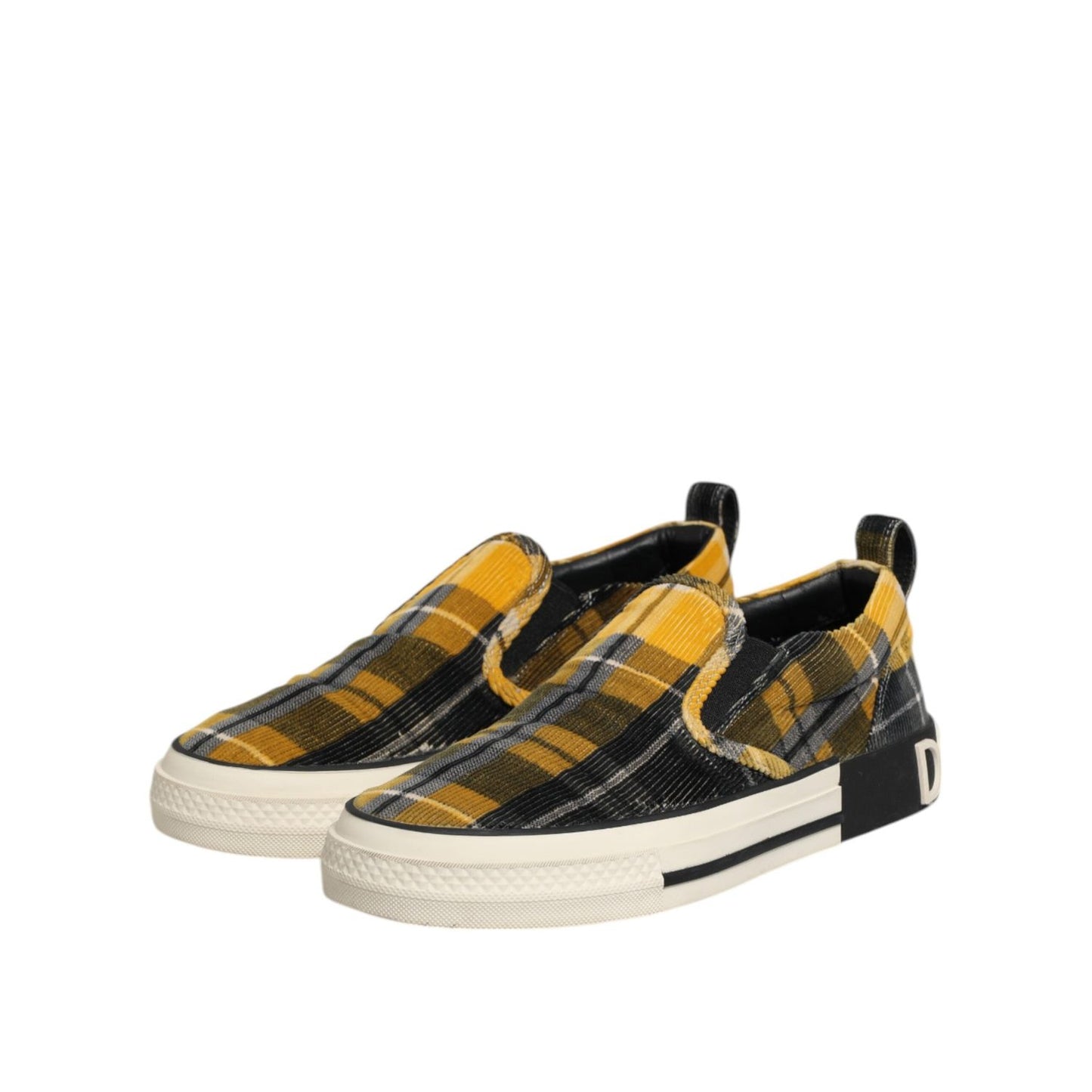 Dolce & Gabbana Multicolor Portofino Tartan Check Sneakers Shoes MV7825-40