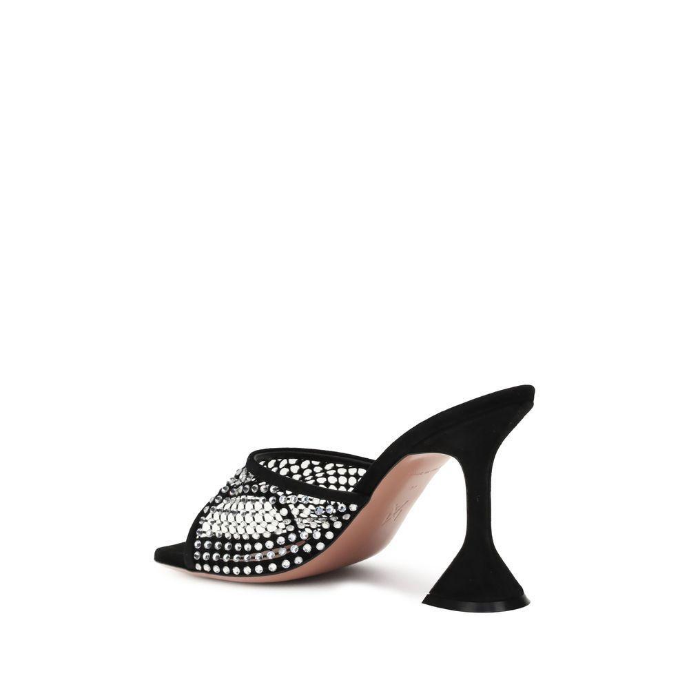 Amina Muaddi Lupita Crystal Sandals AM-14S363775LUPBLACKWHITE-EU36/US6
