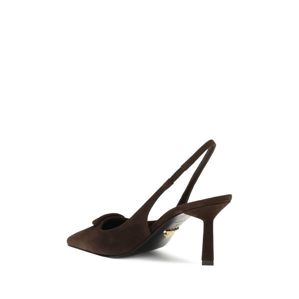 Prada Suede Slingback Pumps PR-1I901MFDD75008F0003-EU40/US10