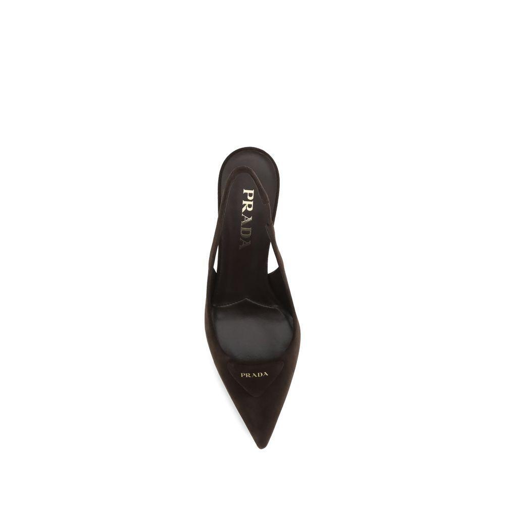 Prada Suede Slingback Pumps PR-1I901MFDD75008F0003-EU40/US10