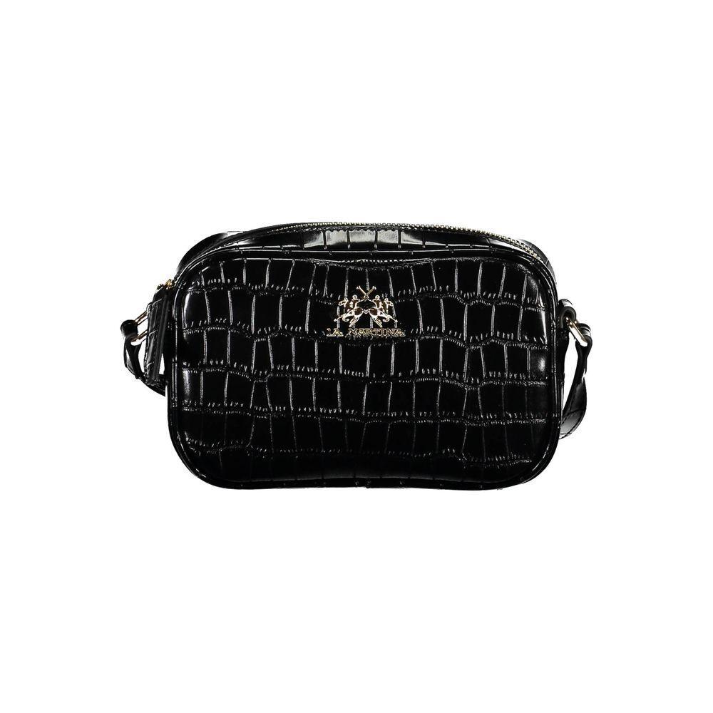 La Martina Black Polyethylene Handbag
