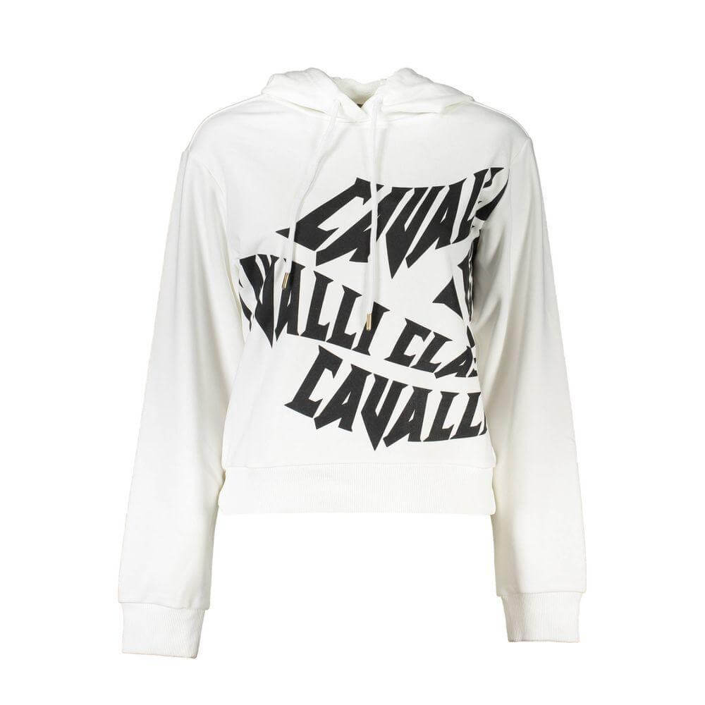 Cavalli Class White Cotton Sweater CA-21198-L