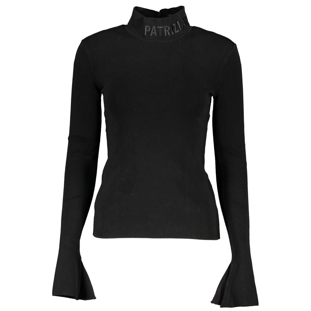 Patrizia Pepe Black Cotton Sweater PA-26480-XS