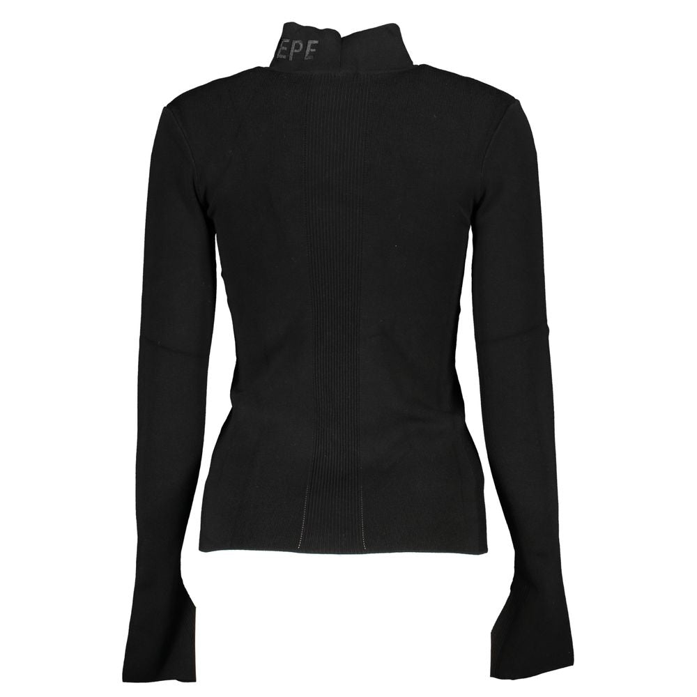 Patrizia Pepe Black Cotton Sweater PA-26480-XS