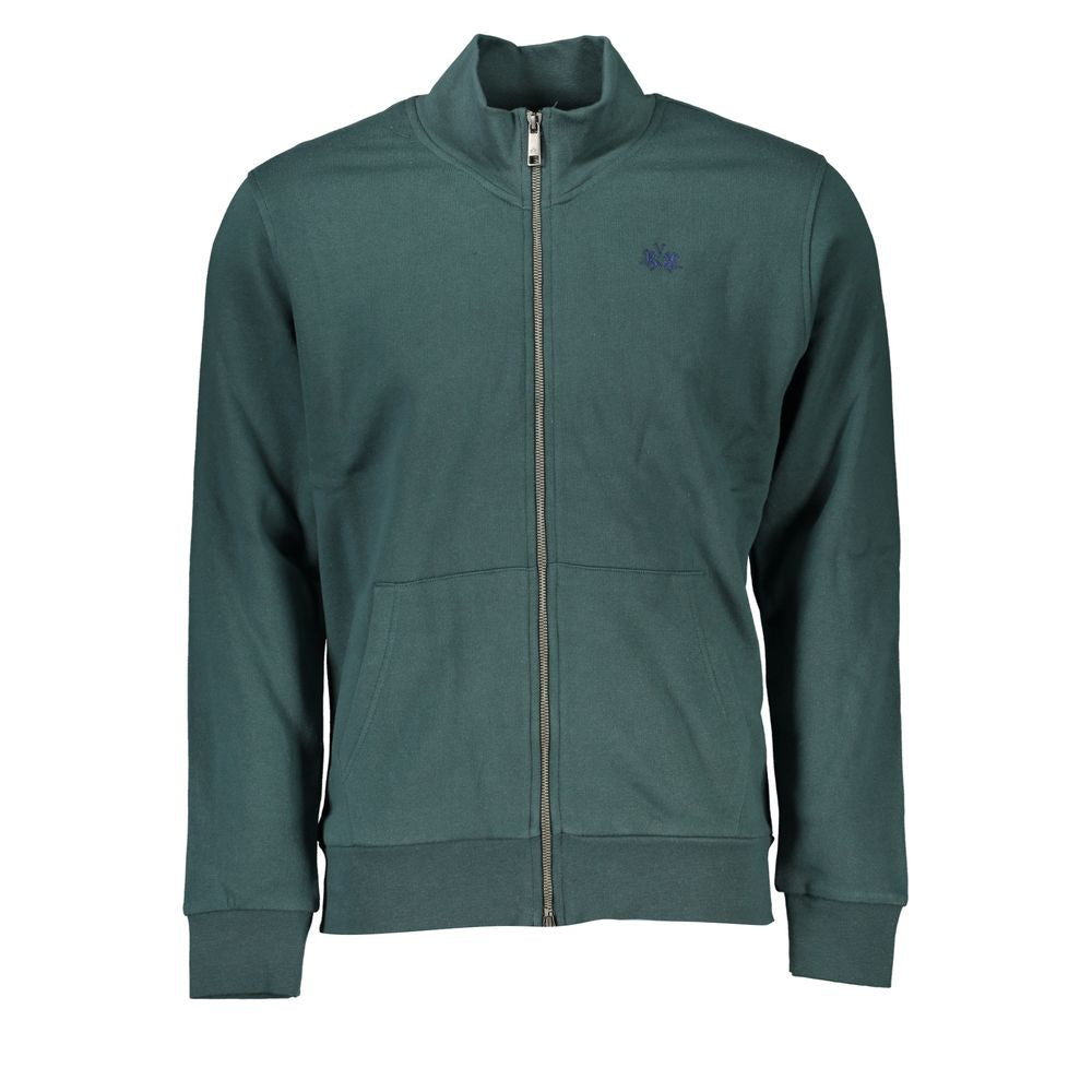 La Martina Green Cotton Sweater LA-27027-S