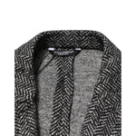 Dolce & Gabbana Black White Double Breasted Men Suit Blazer JKT41540-48