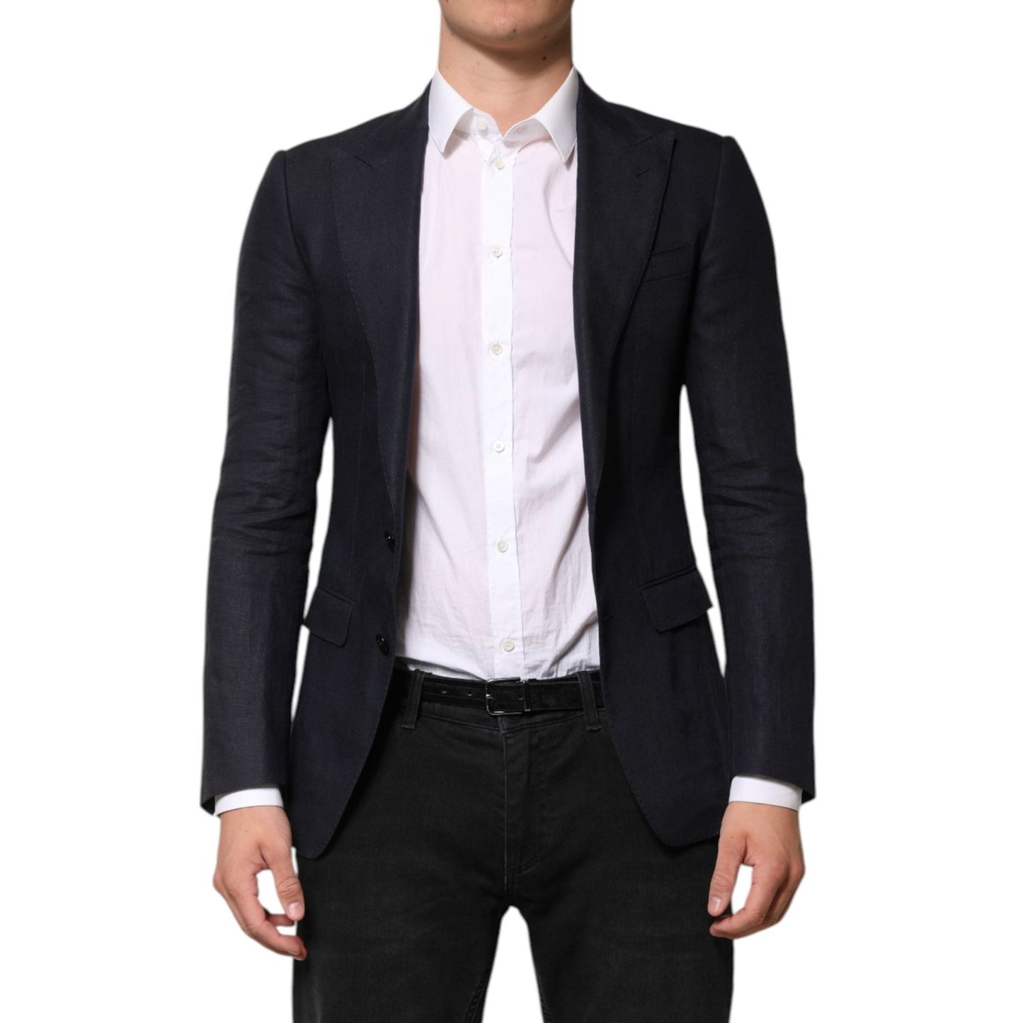 Dolce & Gabbana Dark Blue Single Breasted Men Suit Blazer JKT41548-44