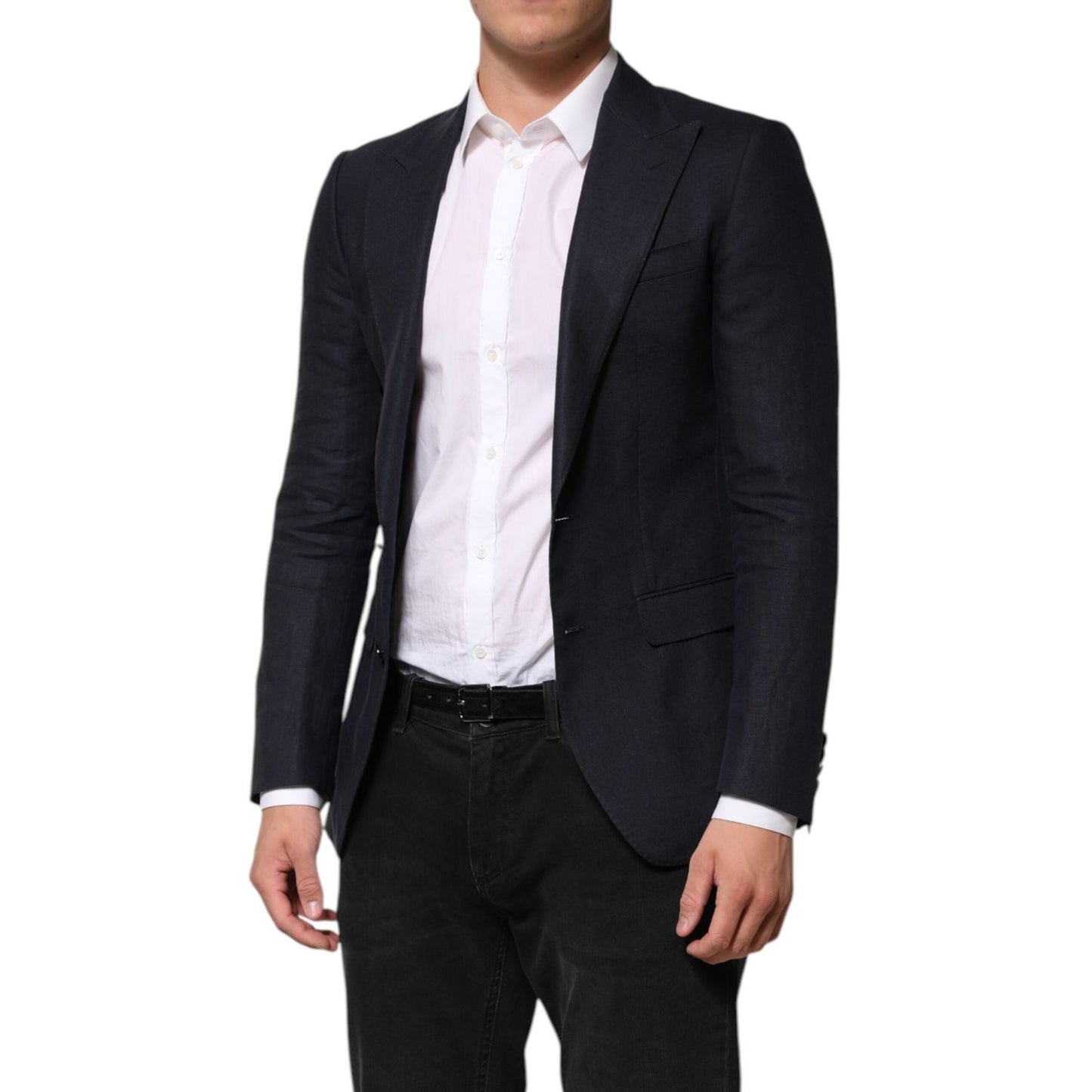 Dolce & Gabbana Dark Blue Single Breasted Men Suit Blazer JKT41548-44